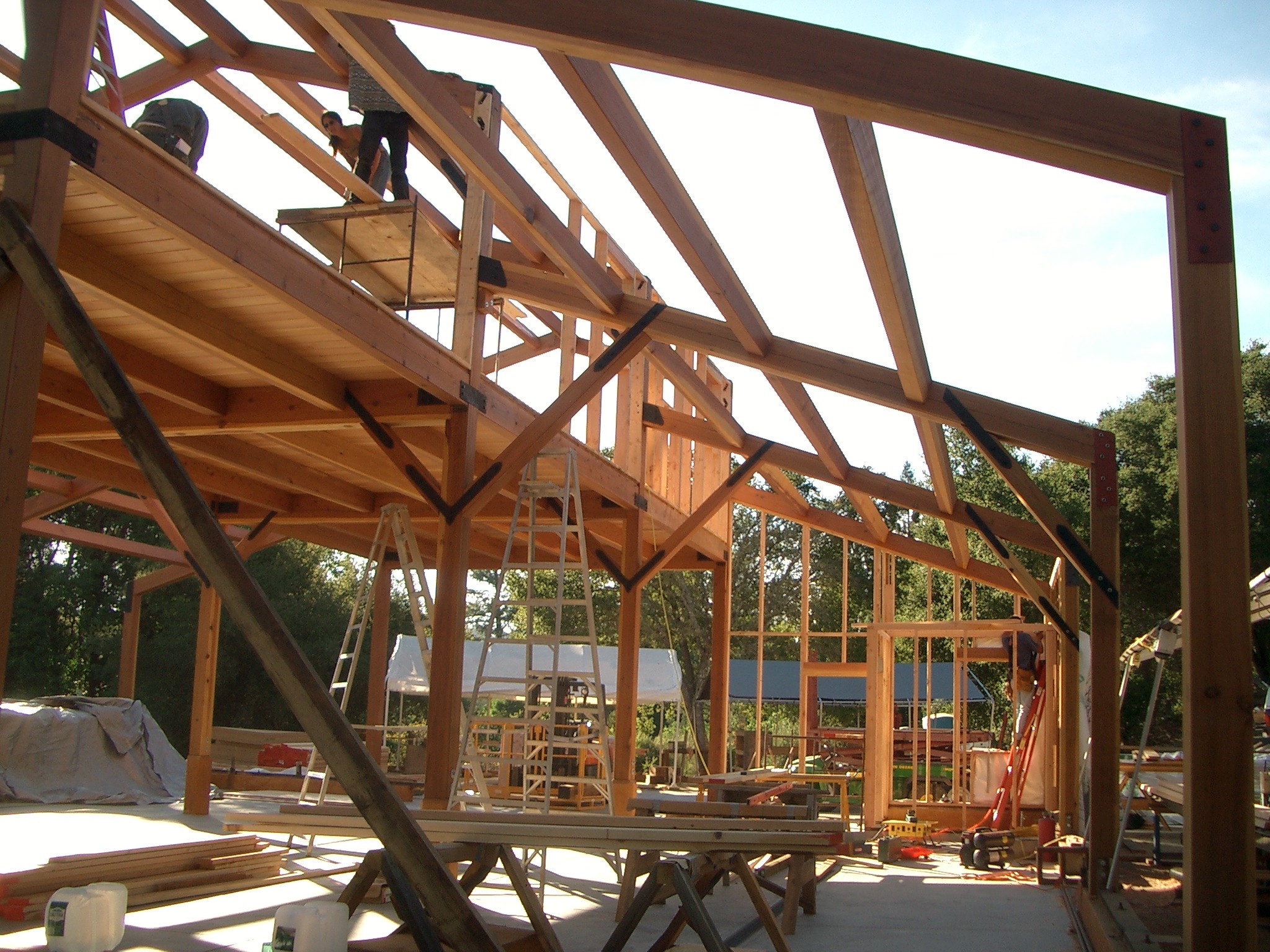 framing the barn